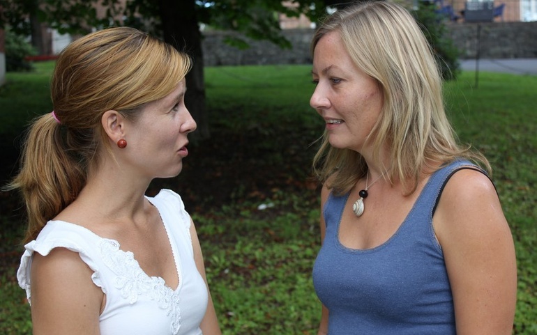 Jurist Anna Nilsson (t.v.) og Mette Ellingsdalen i WSO