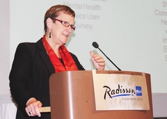 Rachel Perkins på konferansen Arbeid i et behandlingsperspektiv - psykisk helse og rus