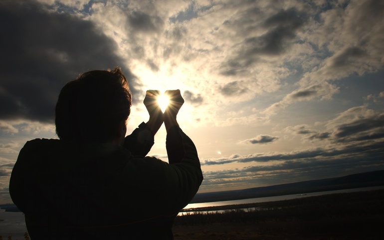 håp - hjerte som lyser i skyggen