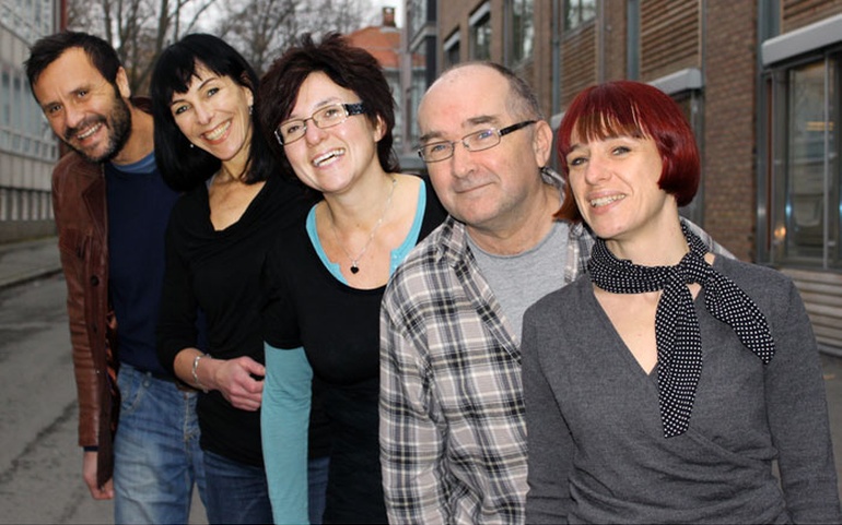 F.v. Gaute Strand, Helle Wessel Andersson, Gretha Evensen, Dagfinn Brørs og Stefanie Görner
