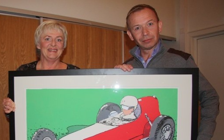 Anne Grethe Klunderud (t.v.) og Brede Bøe (t.h.), prisvinner, Åpenhetsprisen 2012