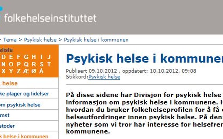 Ny nettside psykisk helse i kommunen