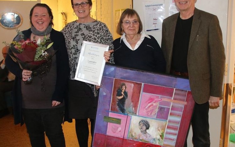 F.v. Therese Hamlandsø, Grethe Kvisterø og Bärbel Klauert og Kjell Vang 